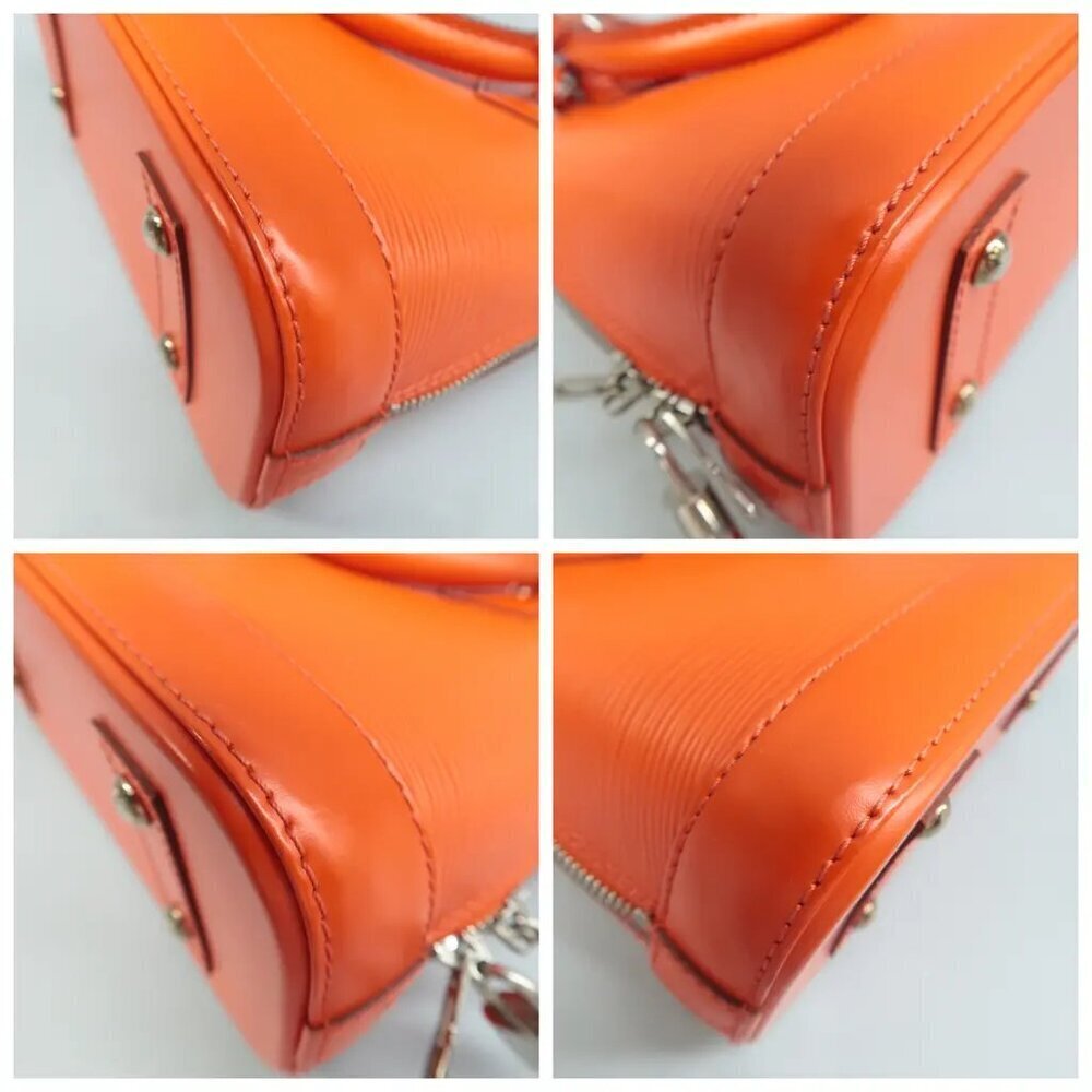 100% Authentic Louis Vuitton Alma BB Orange EPI Leather Satchel 824-06124 - Picture 6 of 12